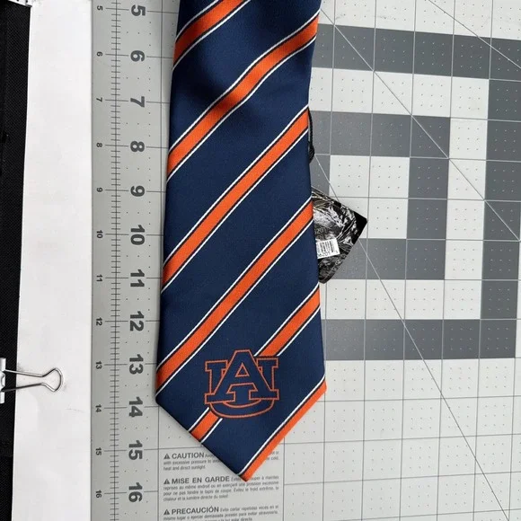 NWT Auburn Tigers Stripe Mens Tie College University Logo Alumni Neck Tie - Picture 6 of 7